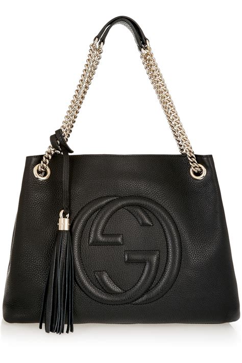 gucci leather purse black|gucci shoulder bag price.